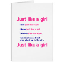 Gymnastics Like a Girl Greeting Card