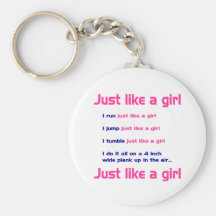 Gymnastics Like a Girl Keychain