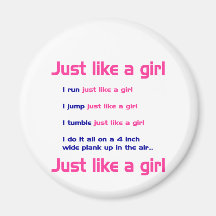 Gymnastics Like a Girl Refrigerator Magnet