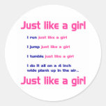 Gymnastics Like a Girl Stickers