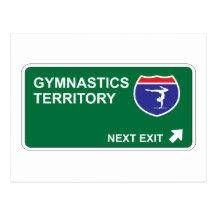 Gymnastics Next Exit Postcard