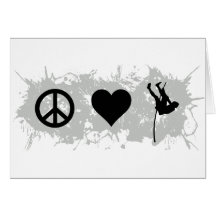 Gymnastics (Pole vault) Greeting Cards