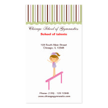 Gymnastics School Business Card