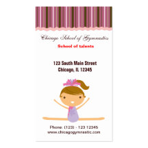 Gymnastics School Business Card Template