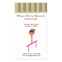 Gymnastics School Business Card Templates