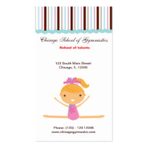 Gymnastics School Business Card Templates