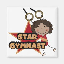 GYMNASTICS - Star Gymnast Tshirts and Gift Refrigerator Magnets