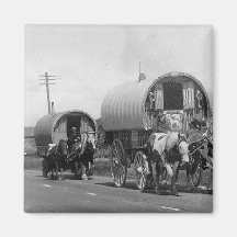 Gypsy Caravan Fridge Magnet
