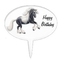 Gypsy Vanner Horse Customisable Cake Pick