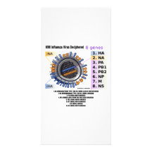 H1N1 Influenza Virus Deciphered (Health) Personalised Photo Card