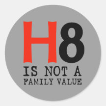 H8 is not a family value stickers