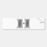 H BUMPER STICKER