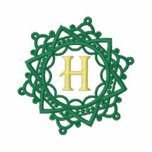 H Monogram Snowflake embroidered womens shirt Embroidered Polo Shirt