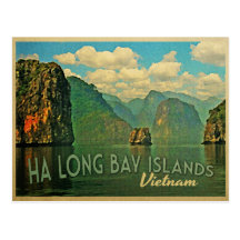 Ha Long Bay Islands Vietnam Post Card