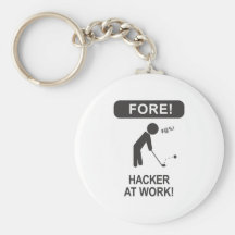 HACKER AT WORK KEY CHAINS