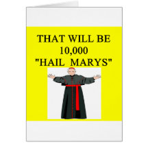 hail mary catholi onfession joke greeting cards