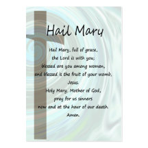 Hail Mary & Nicene Creed Art on 2 Sides Business Card Templates