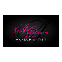 Hair and Makeup Artist Monogram Business Cards