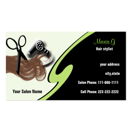 Hair Salon businesscards Business Cards