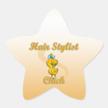 Hair Stylist  Chick Star Sticker