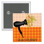 Hair Stylist Salons Pinback Buttons
