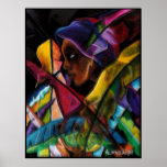 Haitienne en Vitraux III - en verre d'eau Print