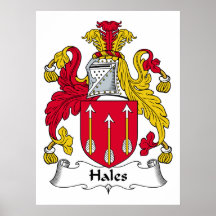 Hales Family Crest Poster