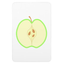Half a Green Apple. Rectangle Magnets
