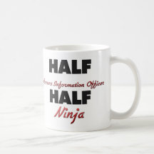 Half Careers Information Officer Half Ninja Mugs