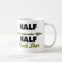 Half Careers Information Officer Half Rock Star Coffee Mug