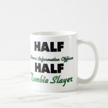 Half Careers Information Officer Half Zombie Slaye Coffee Mugs