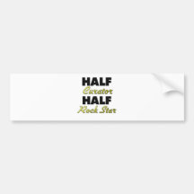 Half Curator Half Rock Star Bumper Stickers
