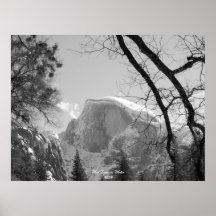 Half Dome in Winter Posters