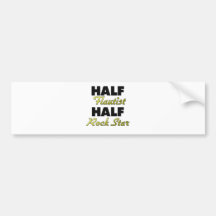 Half Flautist Half Rock Star Bumper Stickers