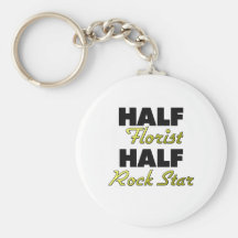 Half Florist Half Rock Star Keychains