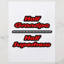 Half Grandpa Half Superhero Full Colour Flyer
