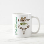 Half Hunter Half Fisherman Coffee Mugs