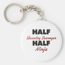 Half Quantity Surveyor Half Ninja Key Chains