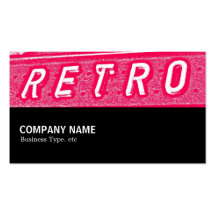 Halfway 092 - Retro is Neon Business Card Template