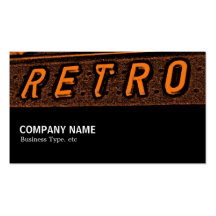Halfway 095 - Retro is Orange 02 Business Card