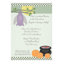 Halloween Baby Shower Personalised Invitations