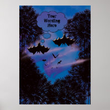 Halloween bats posters for parties, shows & events