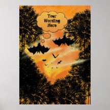 Halloween bats posters for parties, shows & events