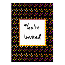 Halloween Candy Corn Invitation Business Card