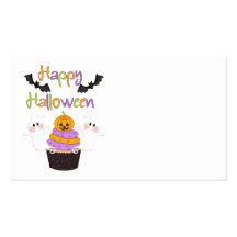 Halloween Cupcake Sign Business Cards