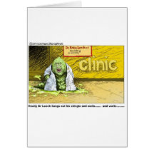 Halloween : Dr Leech Has No Clients Funny Gifts Card