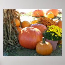 Halloween Fall Scene Poster
