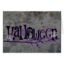 Halloween Greetings With Skeleton Hands Greeting Card