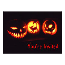 Halloween Jack o lantern Invitation