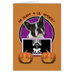 Halloween - Just a Lil Spooky - Boston Terrier Card